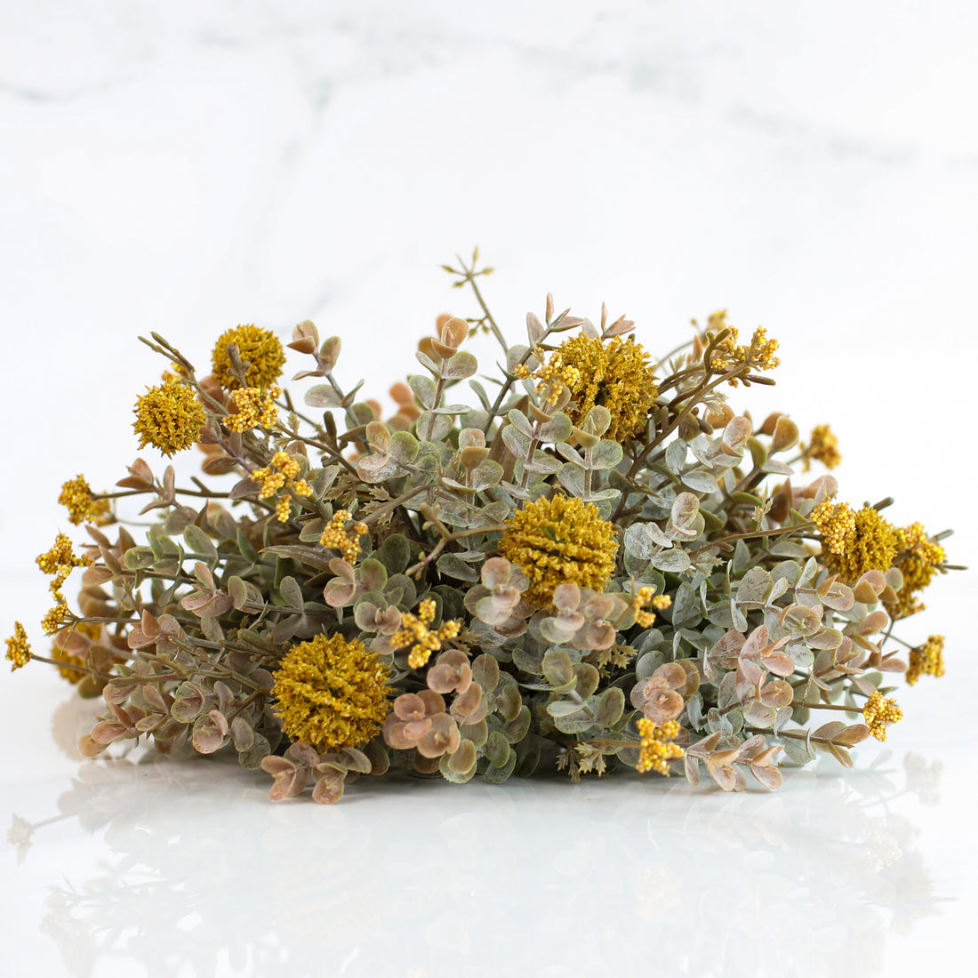 10&quot; Fall Garden Pouf, Mustard