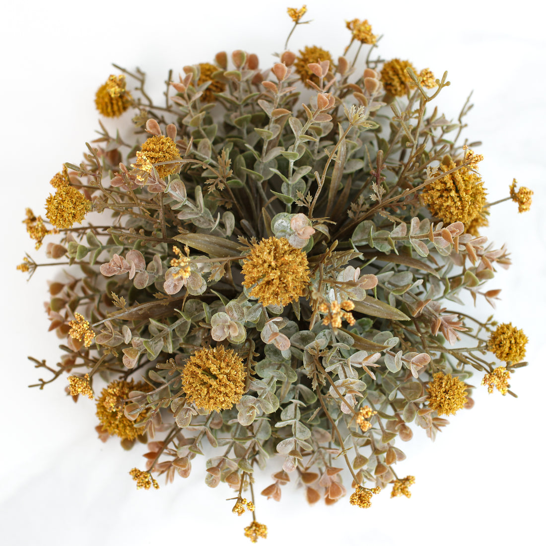 10&quot; Fall Garden Pouf, Mustard