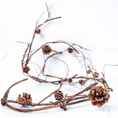 60&quot; Twig and Pinecone Garland