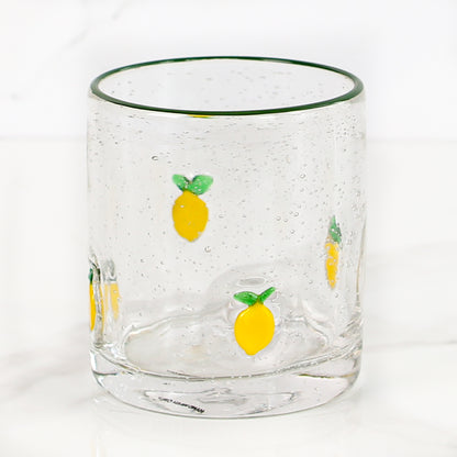 Lemon Print Drink Glasses