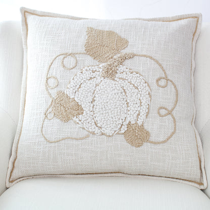 Pumpkin Pillow with Border Stitching- 20 x 20