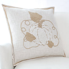 Pumpkin Pillow with Border Stitching- 20 x 20