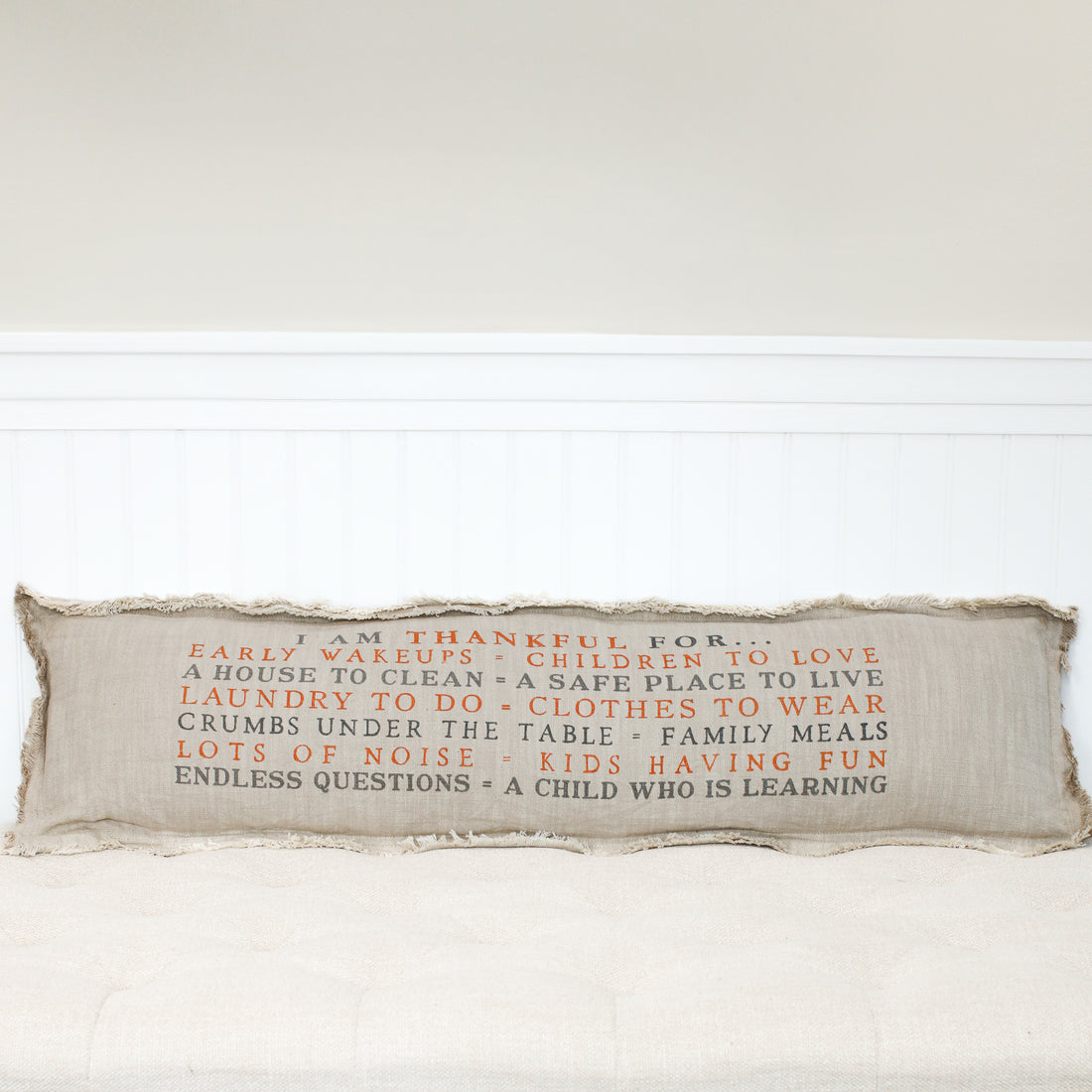 Thankful/Christmas Reversible Pillow