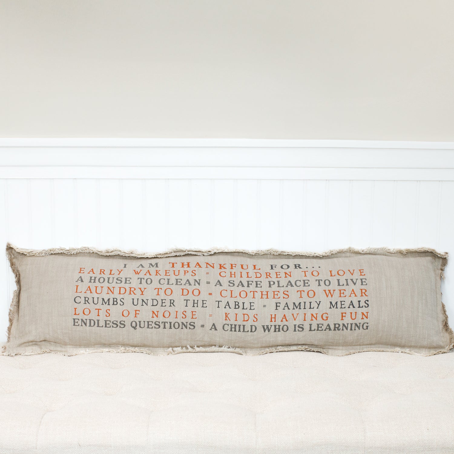 Thankful/Christmas Reversible Pillow