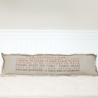 Thankful/Christmas Reversible Pillow