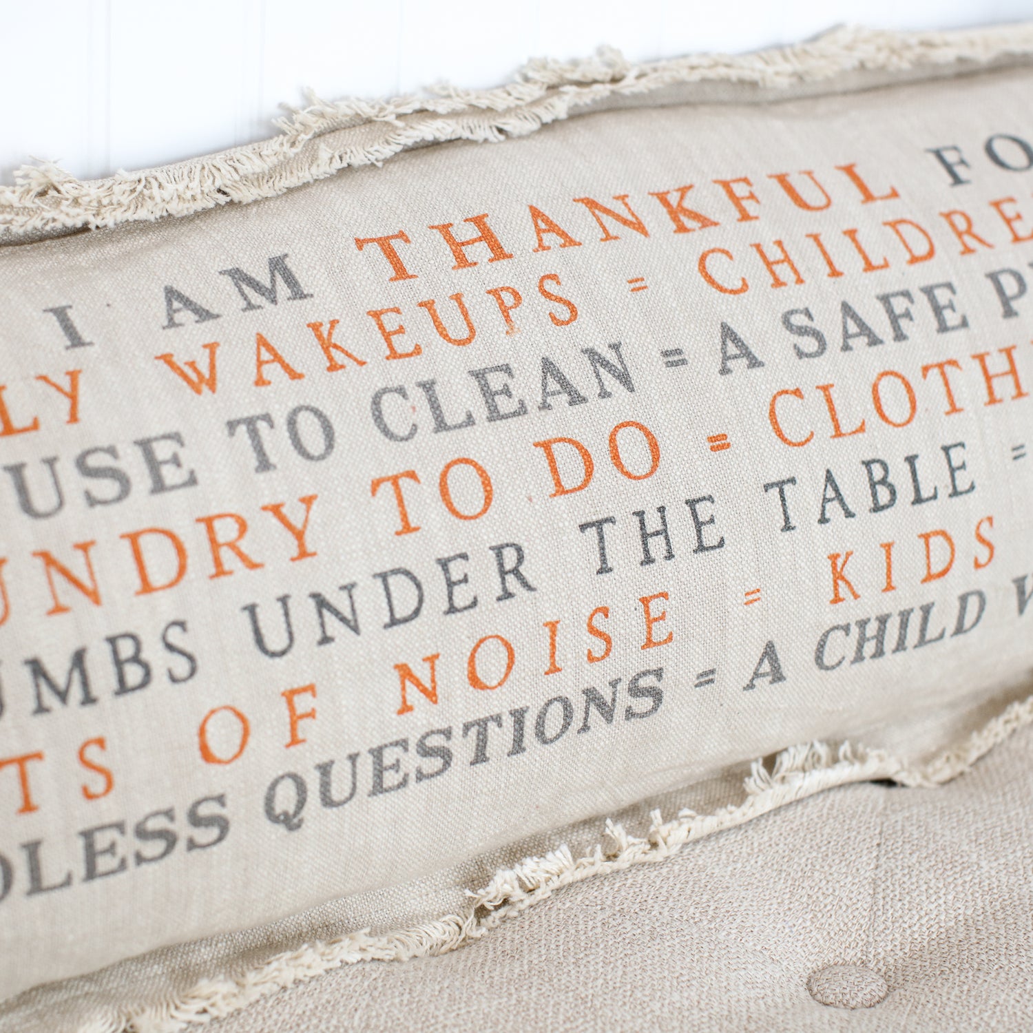 Thankful/Christmas Reversible Pillow