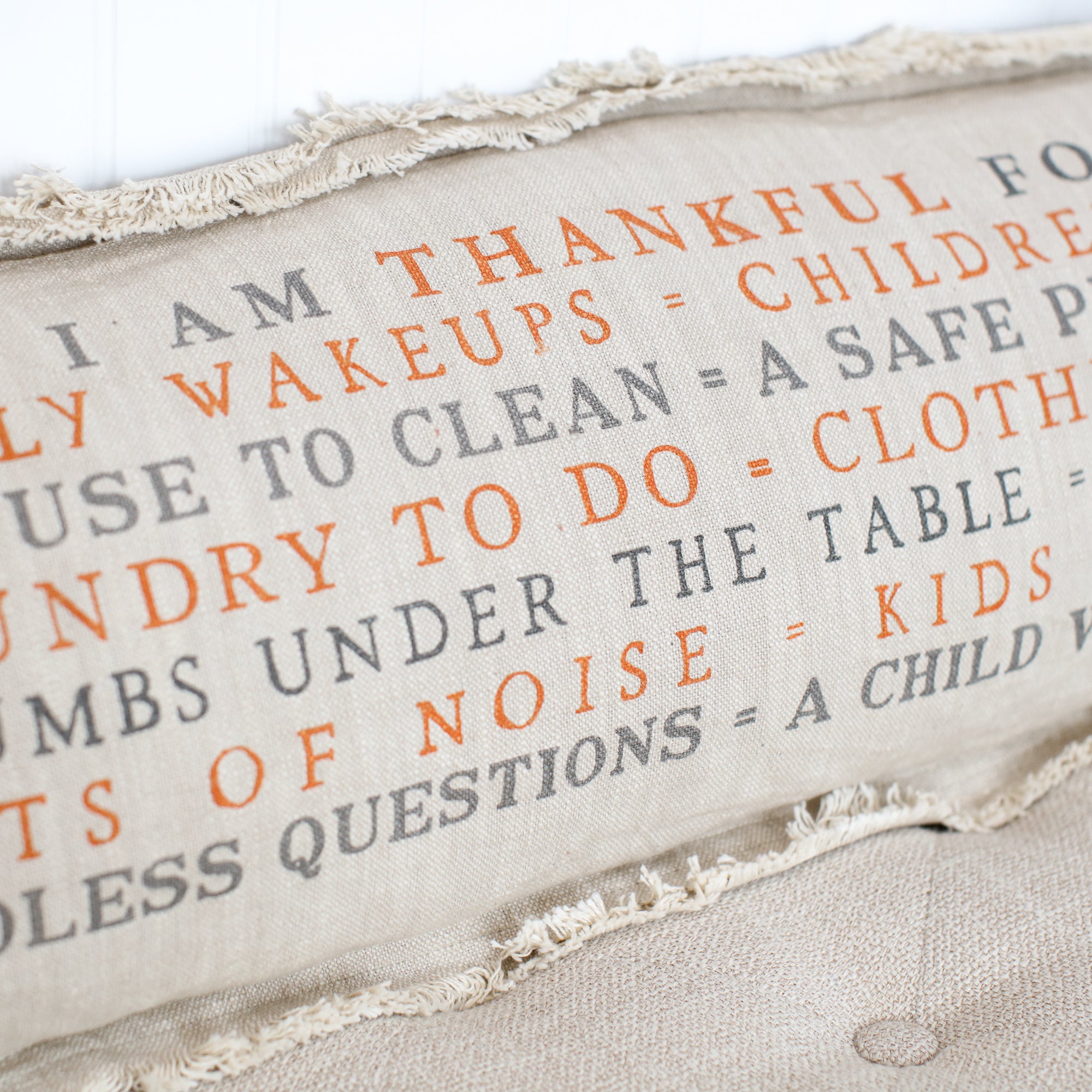 Thankful/Christmas Reversible Pillow