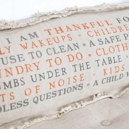 Thankful/Christmas Reversible Pillow
