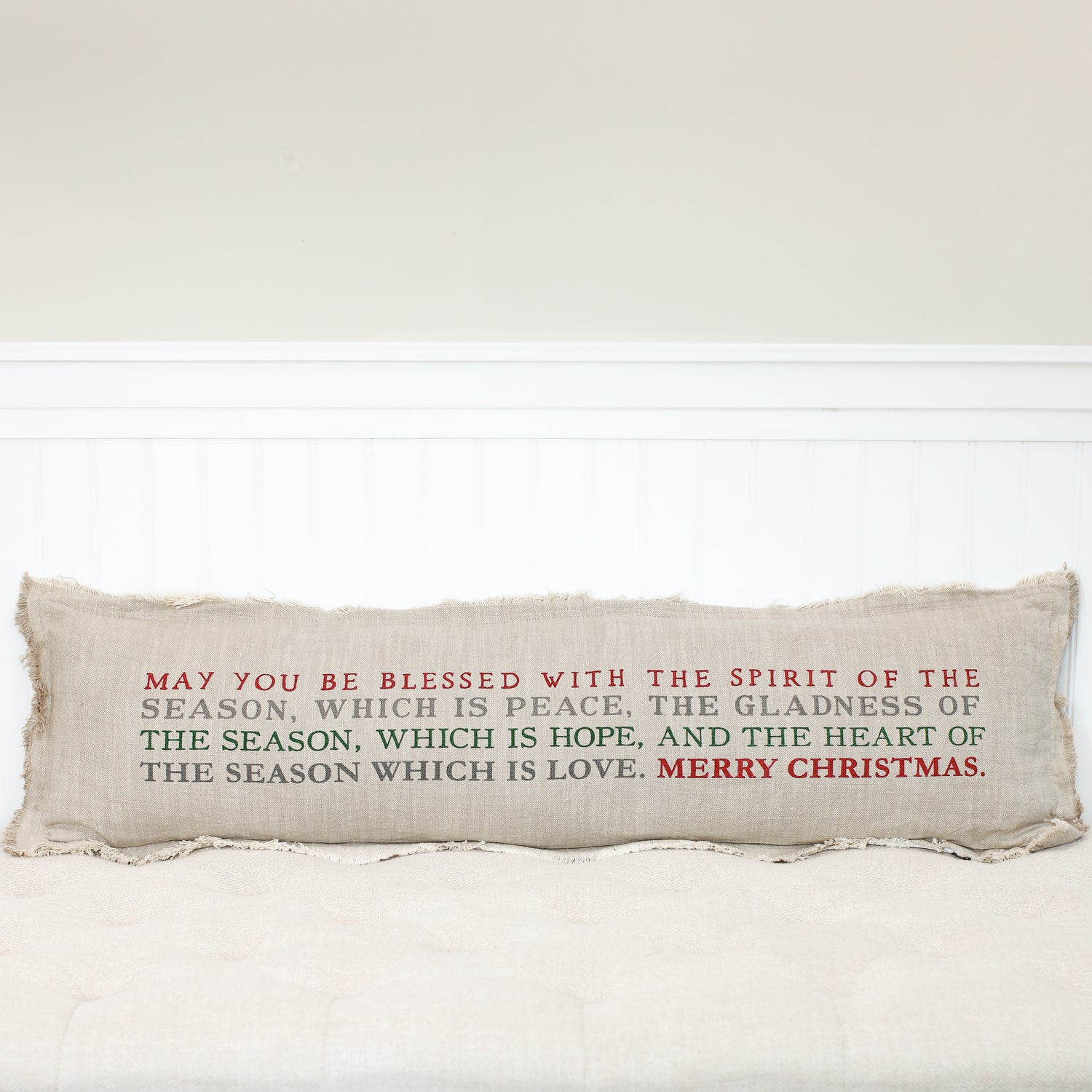 Thankful/Christmas Reversible Pillow
