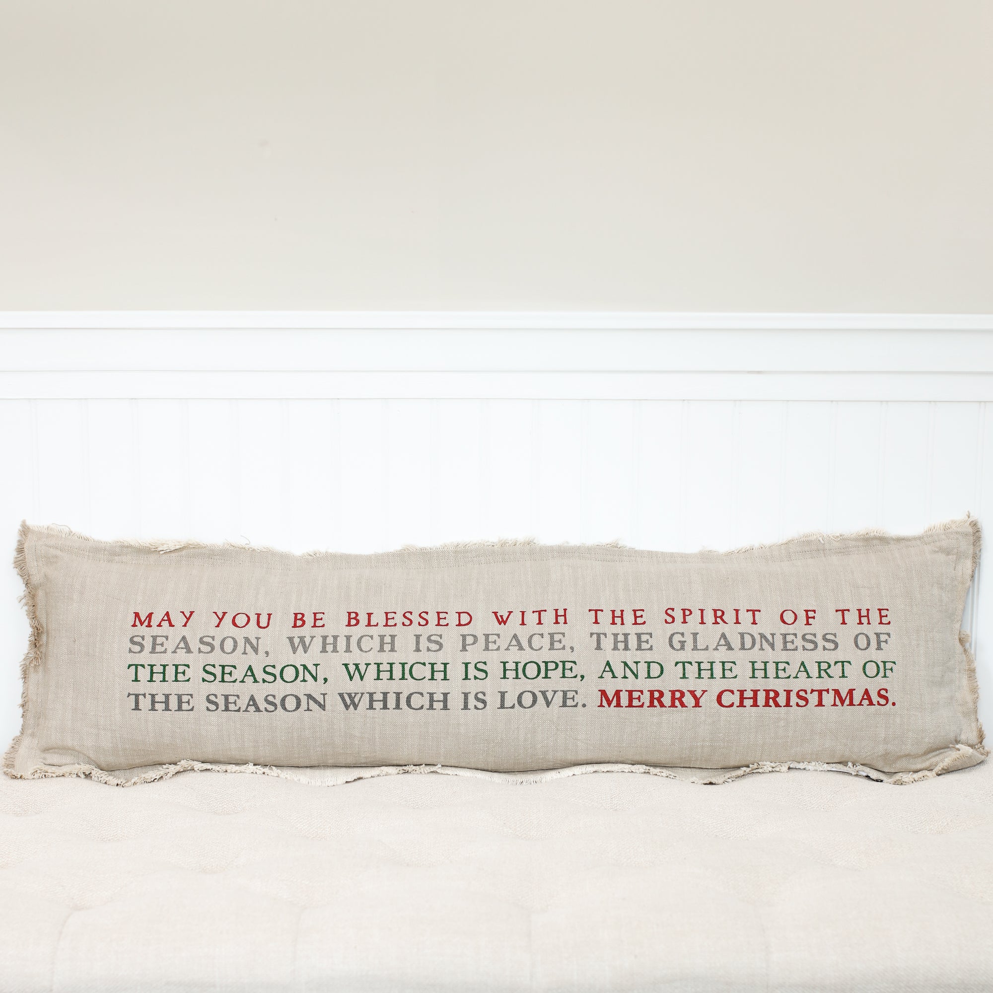 Thankful/Christmas Reversible Pillow