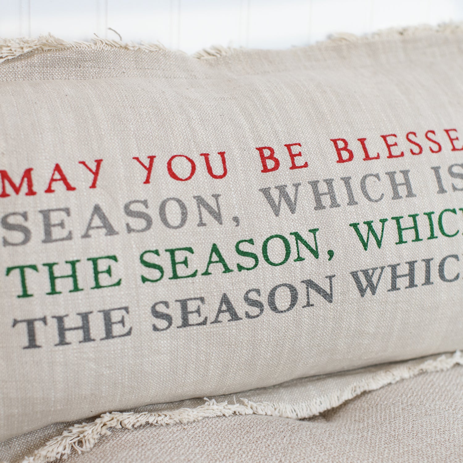 Thankful/Christmas Reversible Pillow