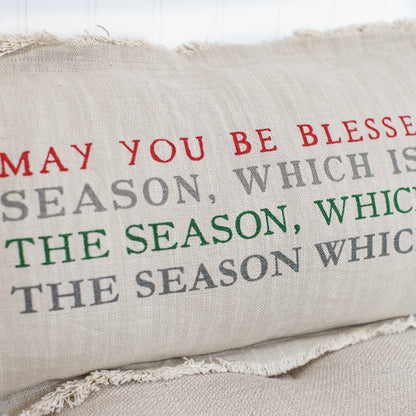 Thankful/Christmas Reversible Pillow