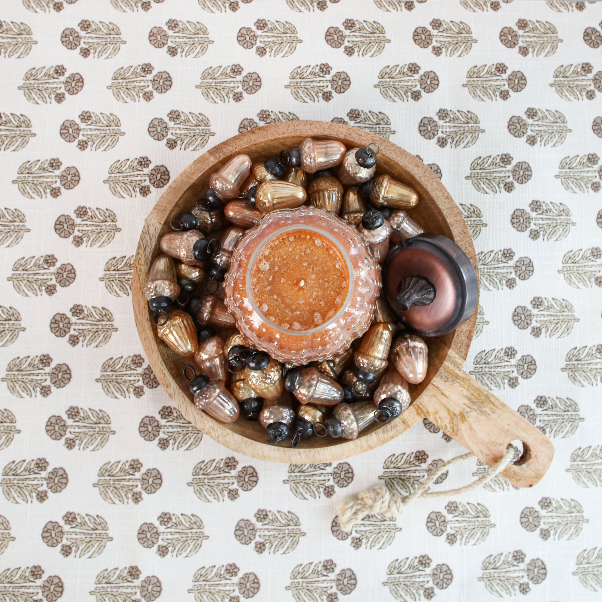 Mercury Glass Mini-Acorn Ornaments-Set of 36