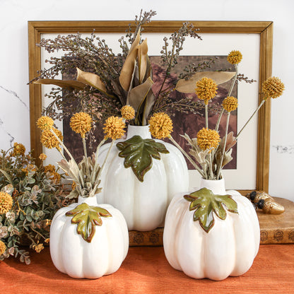 Ceramic Pumpkin Bud Vases- 3 Sizes