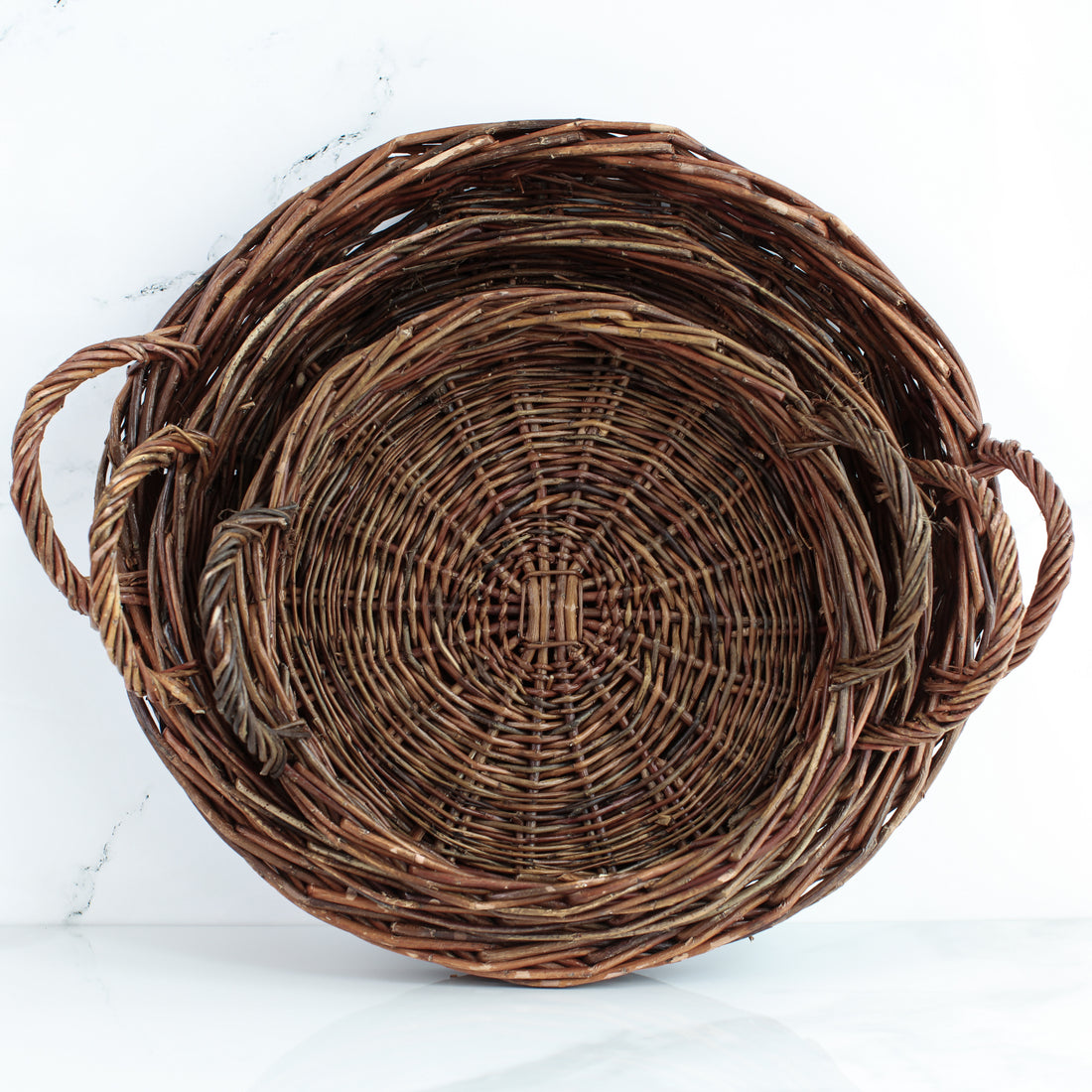 Willow Basket Trays- Set of 3