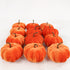 New England Orange Velvet Mini Pumpkins - Set of 12, perfect for adding cozy autumn charm to your decor, featuring soft orange texture and ideal for seasonal displays.