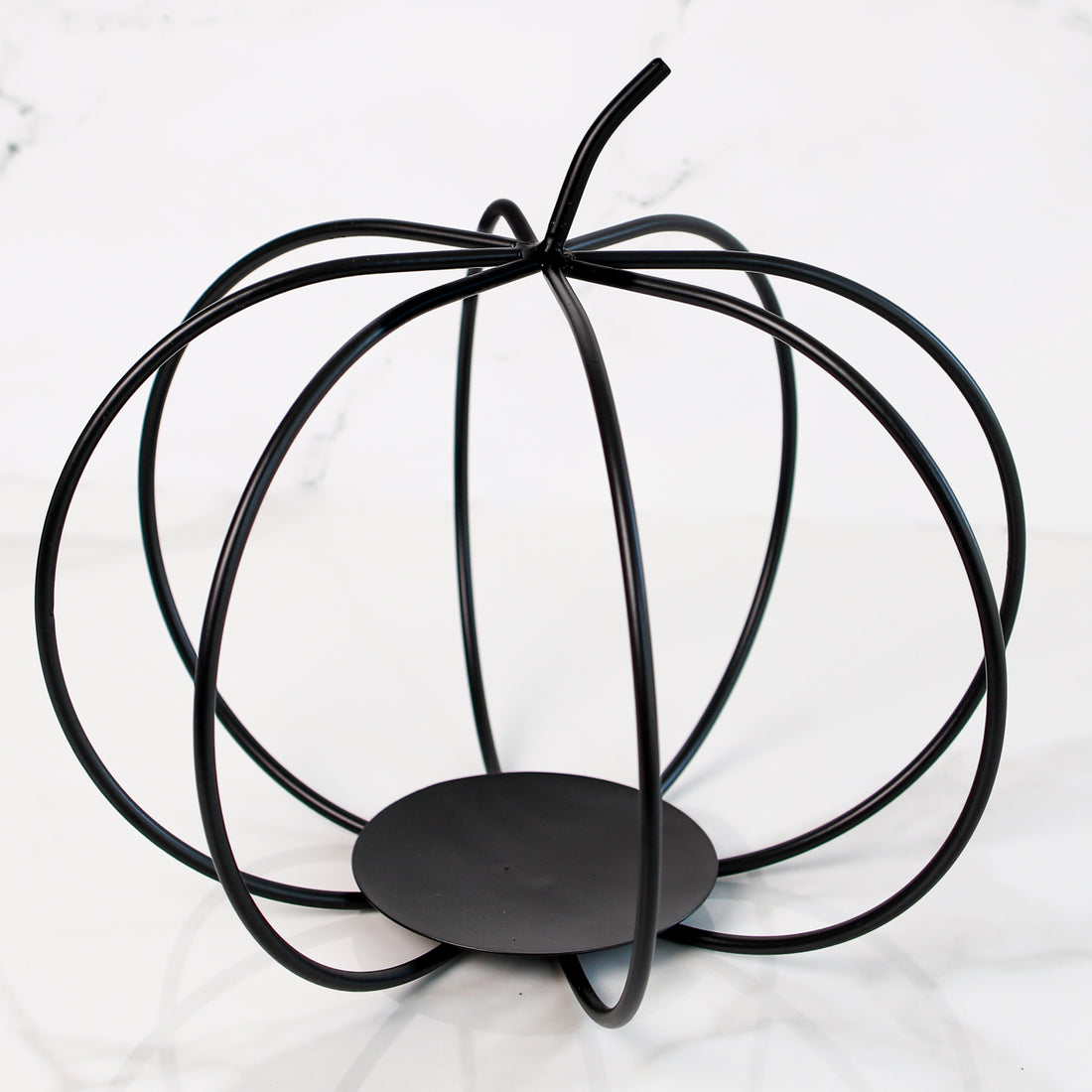 Large Black Metal Pumpkin