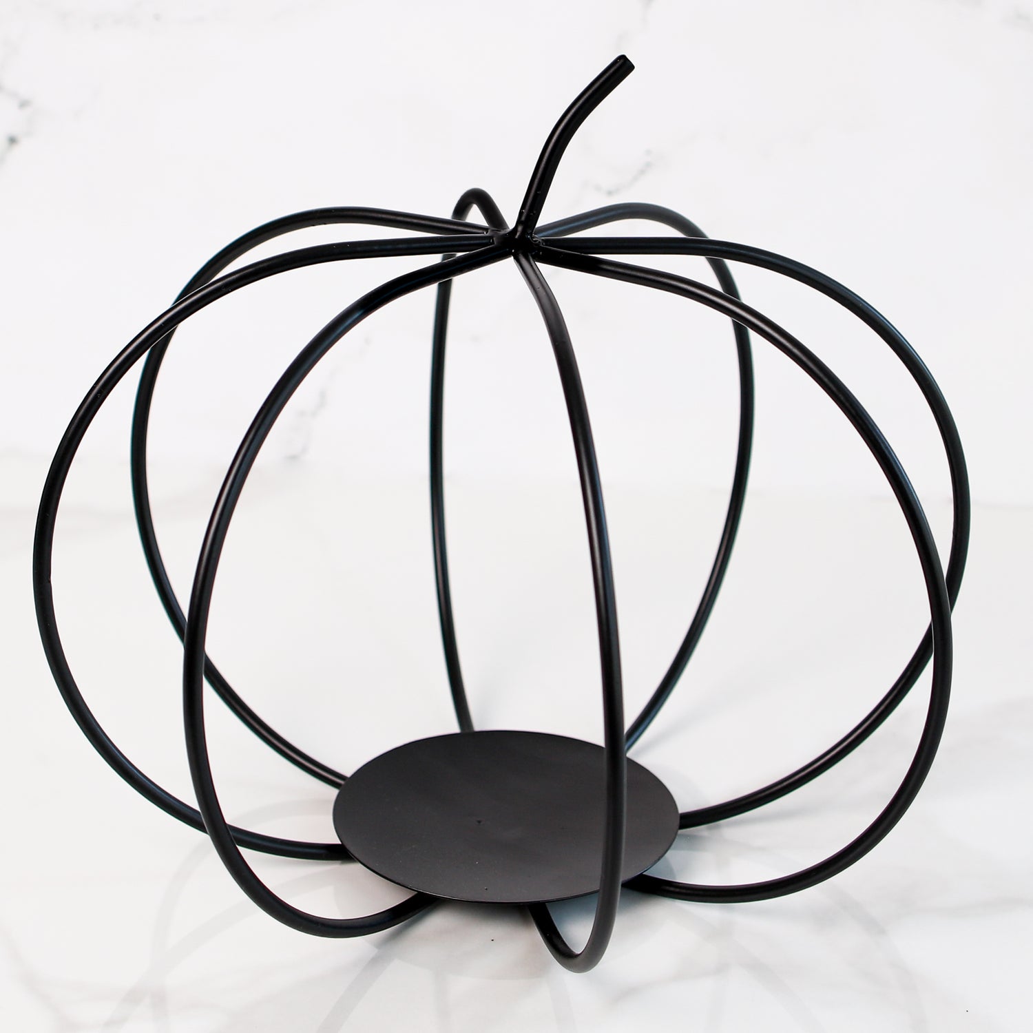 Large Black Metal Pumpkin