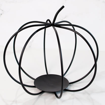 Large Black Metal Pumpkin