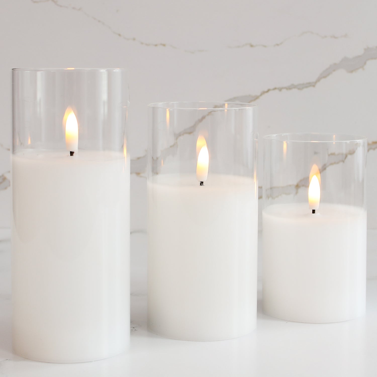 3&quot; Flameless Candles, Set of 3