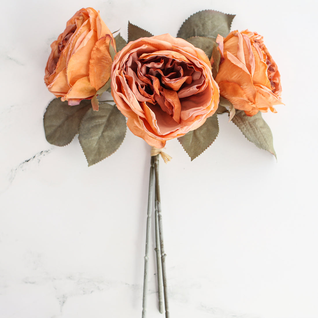 12&quot; English Rose Bundle in Orange