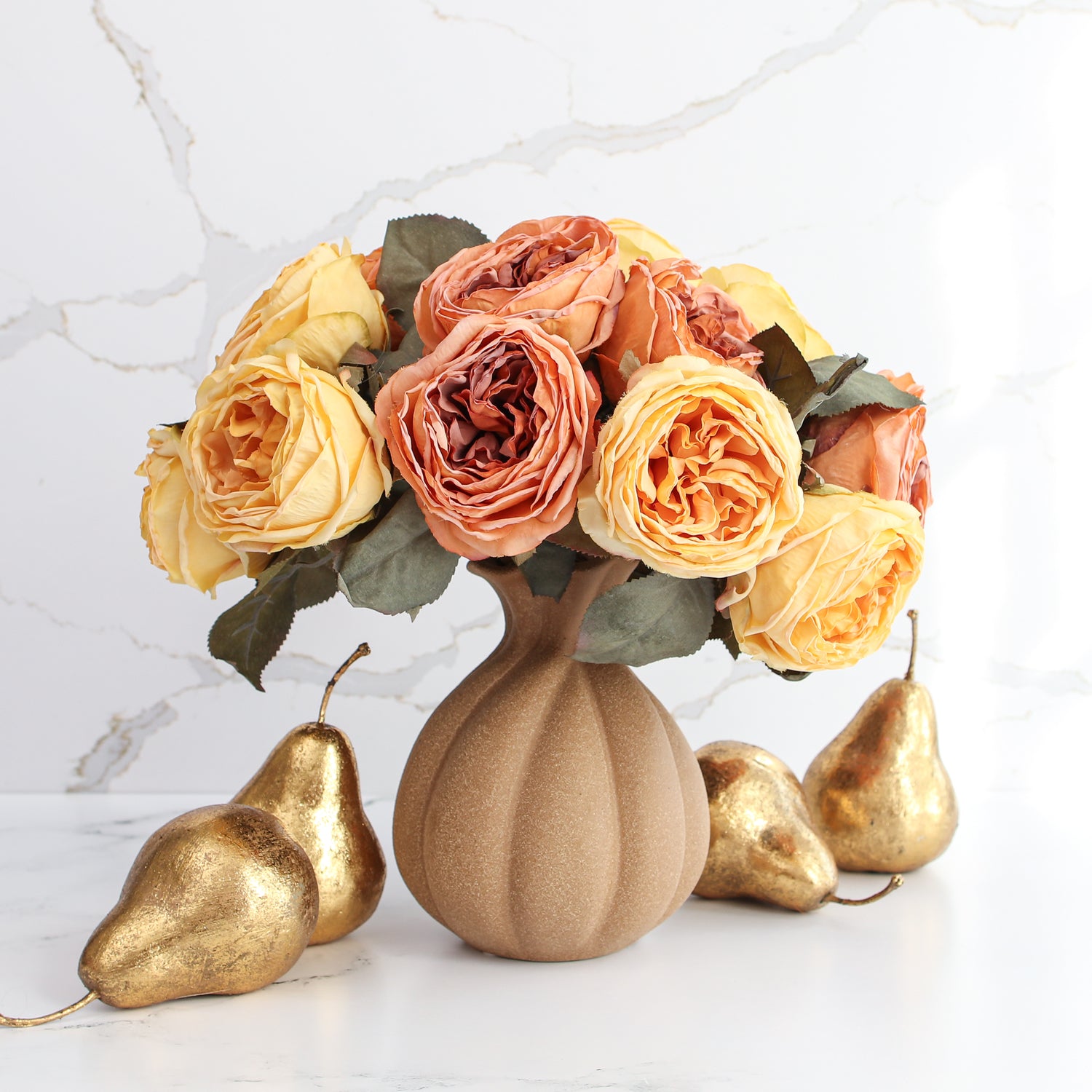 12&quot; English Rose Bundle in Yellow