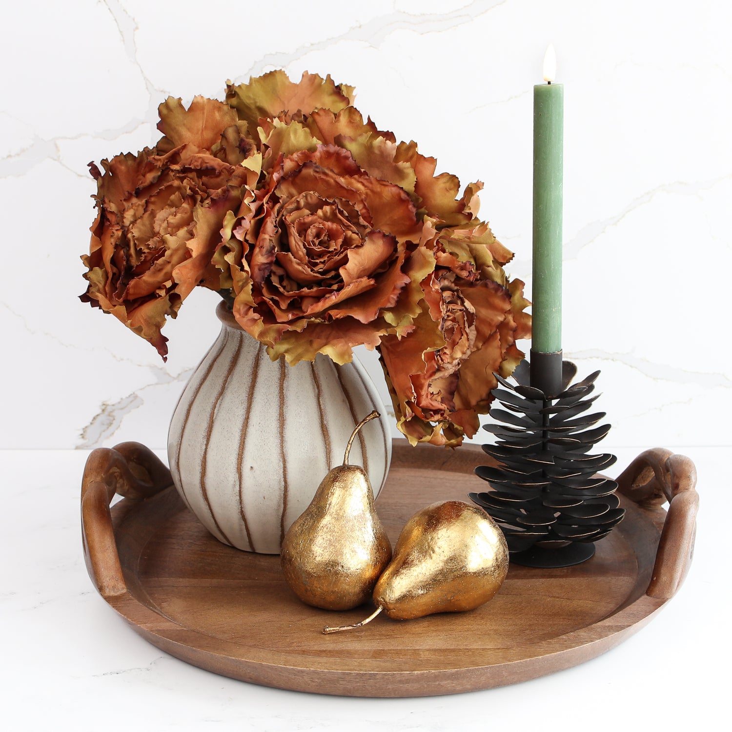 Orange Ornamental Cabbage Pick
