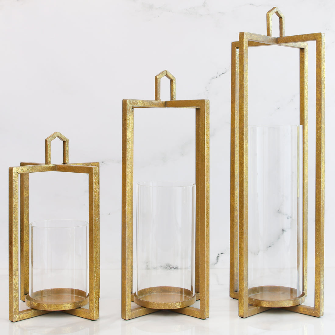 Gold Mod Lantern Set of 3