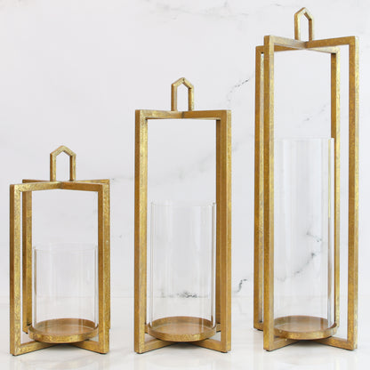 Gold Mod Lantern Set of 3