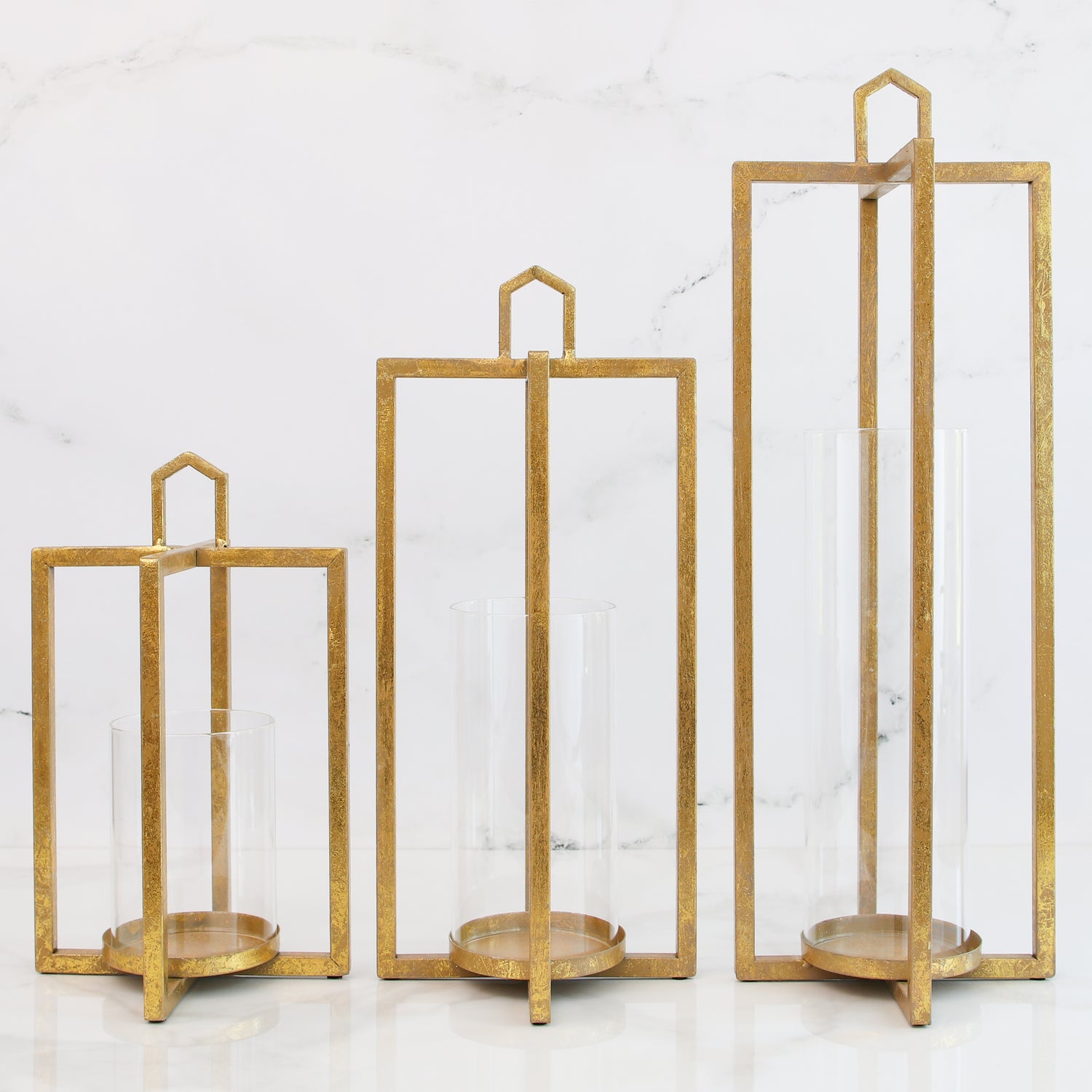 Gold Mod Lantern Set of 3