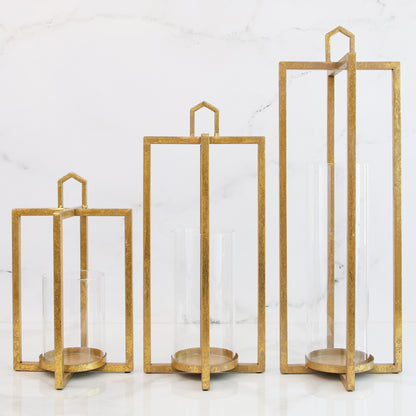 Gold Mod Lantern Set of 3