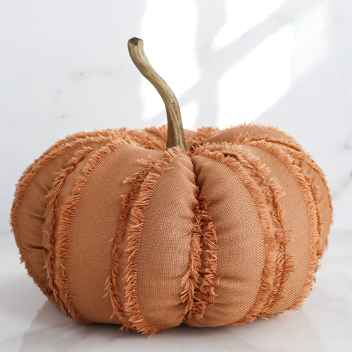 Large Orange Fringe Pumpkin