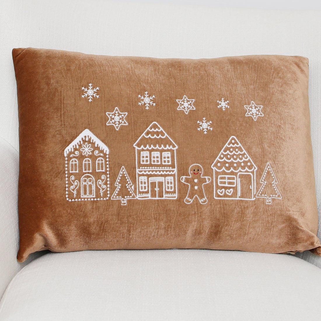 Brown Velvet Ginger House Pillow