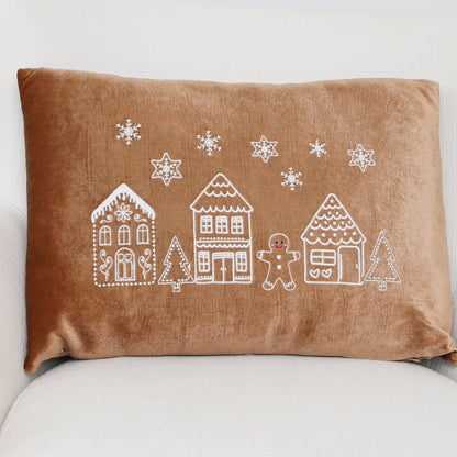 Brown Velvet Ginger House Pillow