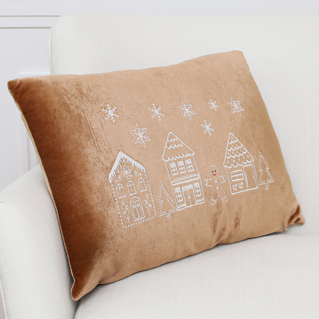 Brown Velvet Ginger House Pillow