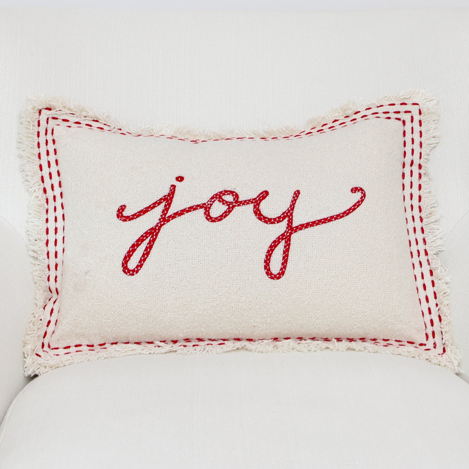 Running Stitch Joy Lumbar Pillow