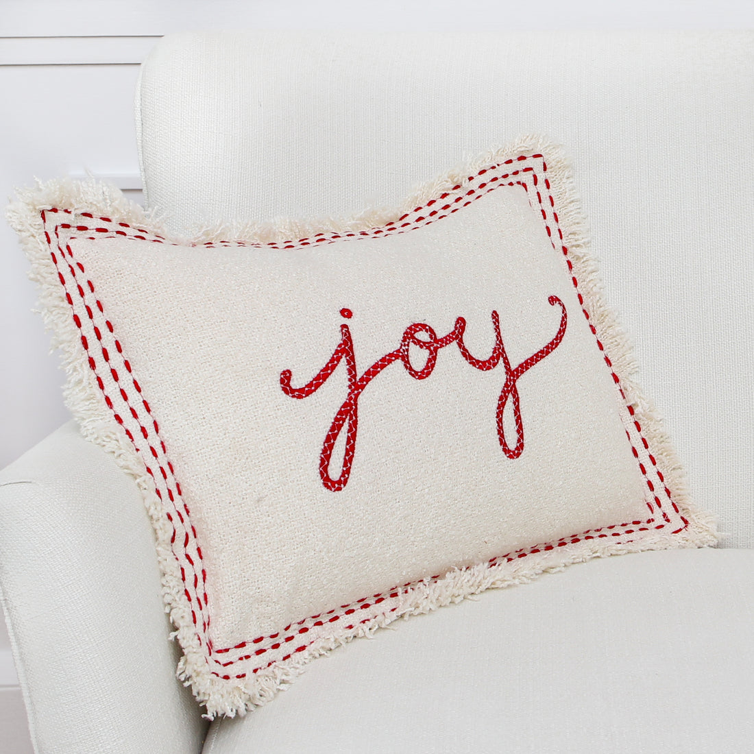 Running Stitch Joy Lumbar Pillow