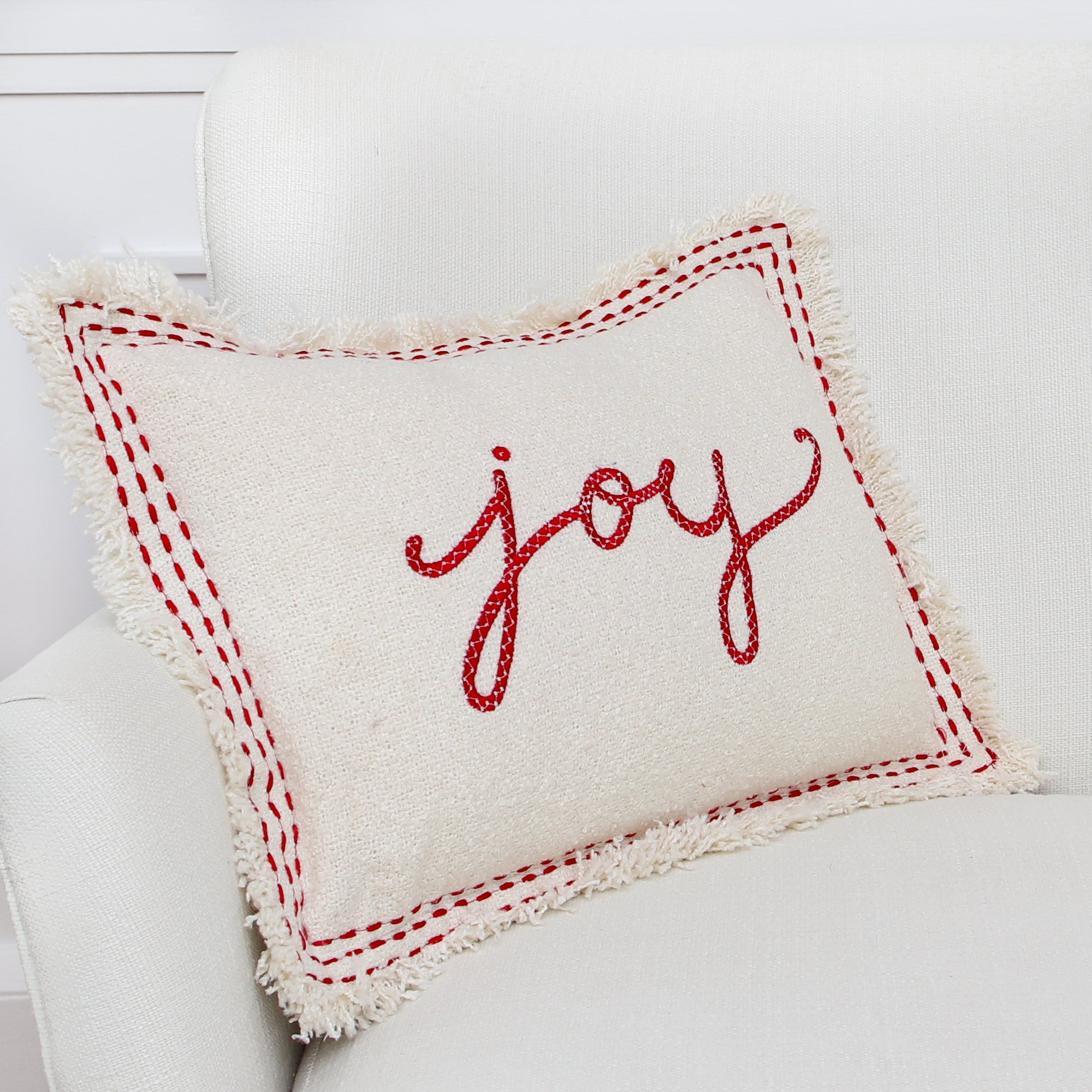 Running Stitch Joy Lumbar Pillow