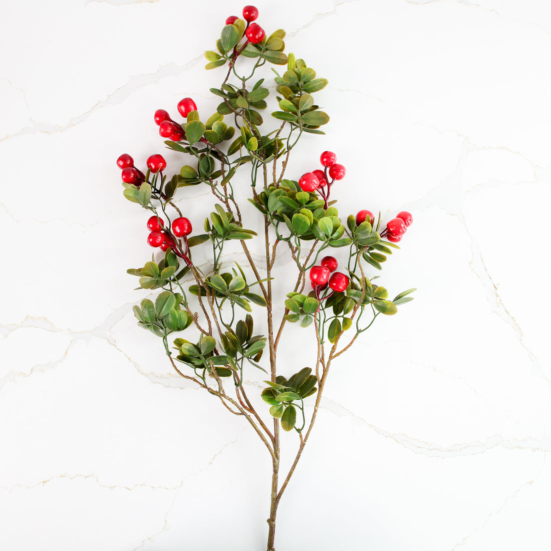 Red Crabapple Bloom Spray- 41in
