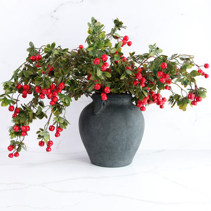 Red Crabapple Bloom Spray- 41in