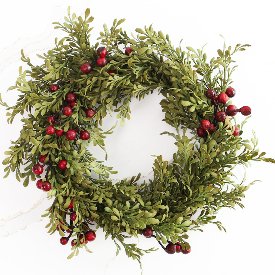Mini Leaf and Berry Candle Ring 9.5&quot;
