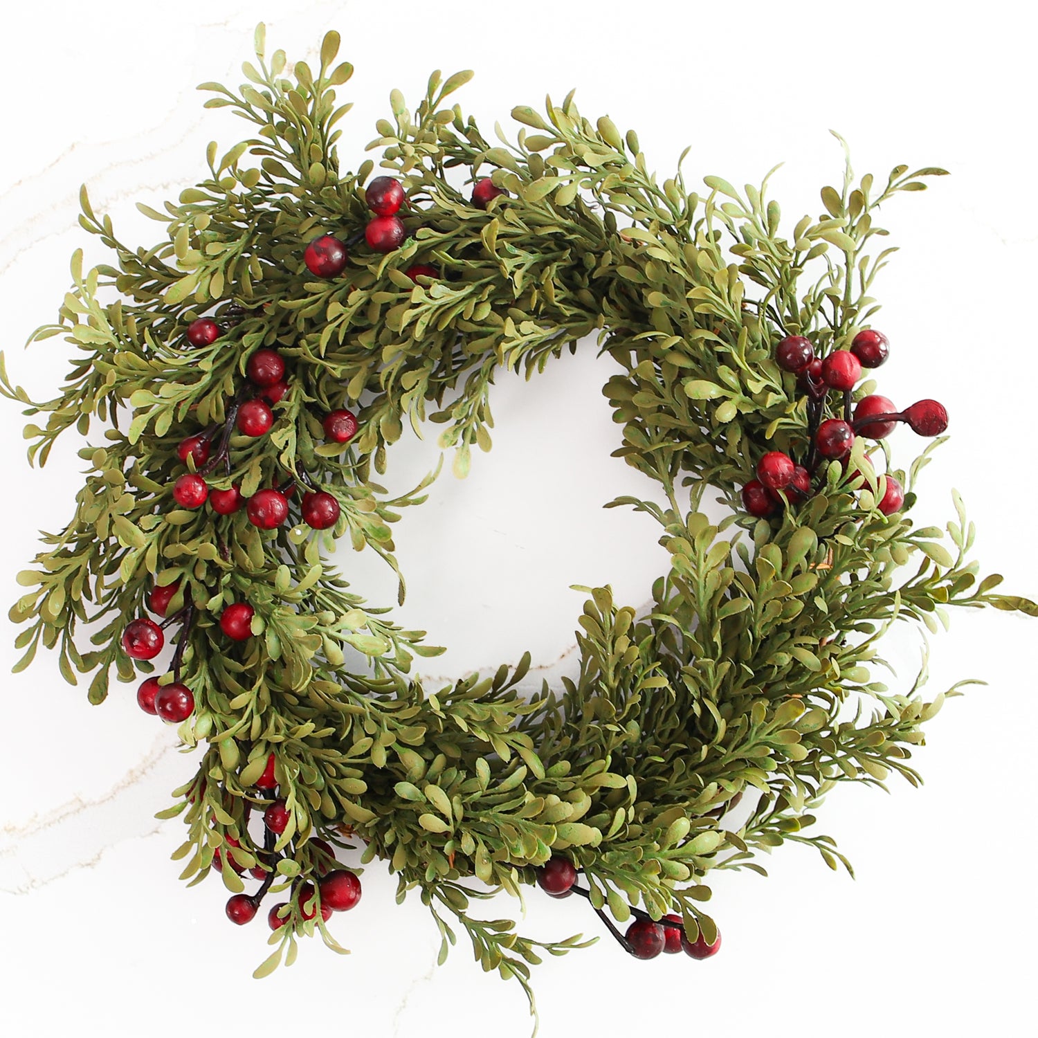 Mini Leaf and Berry Candle Ring 9.5&quot;