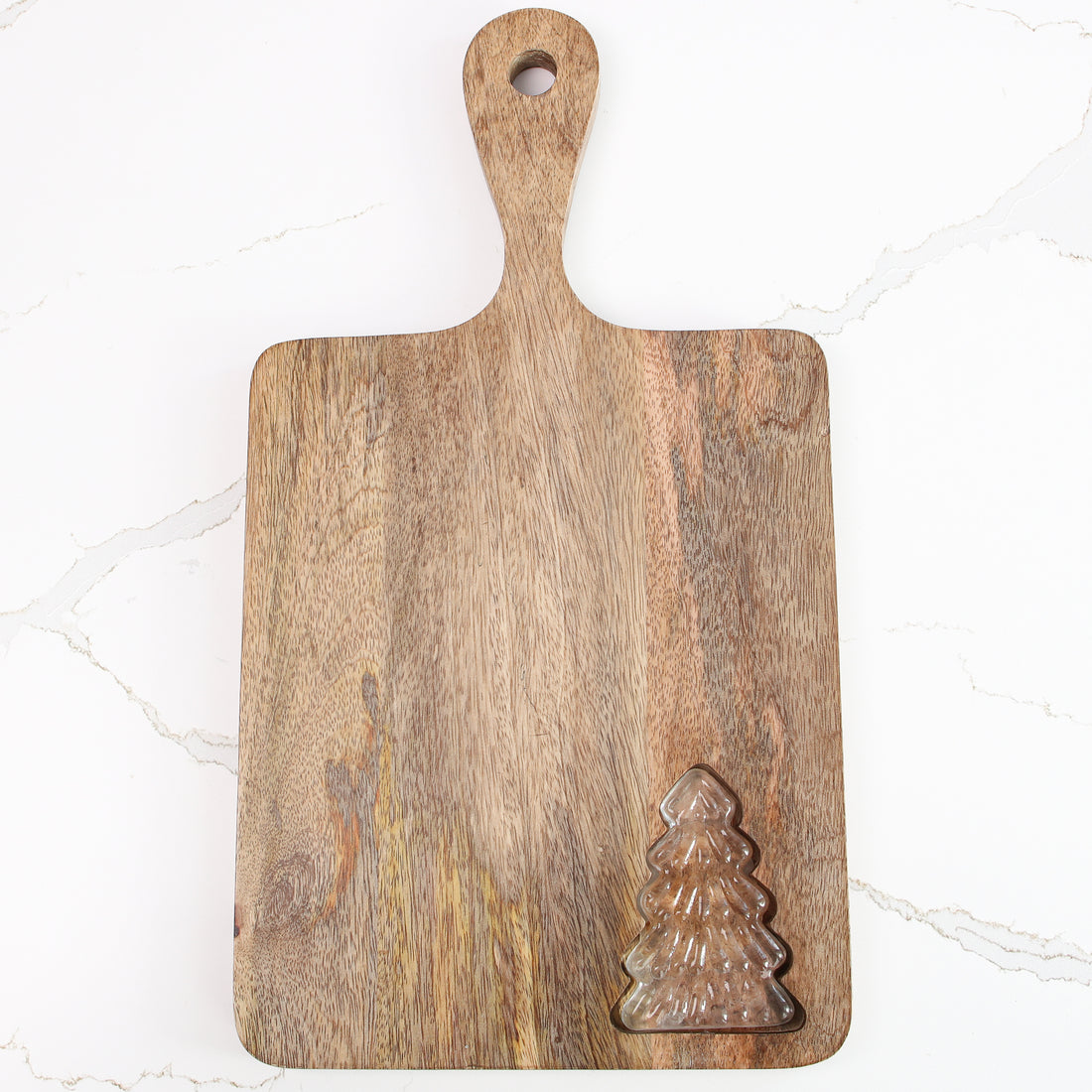 Pine Tree Glass Inset Christmas Board