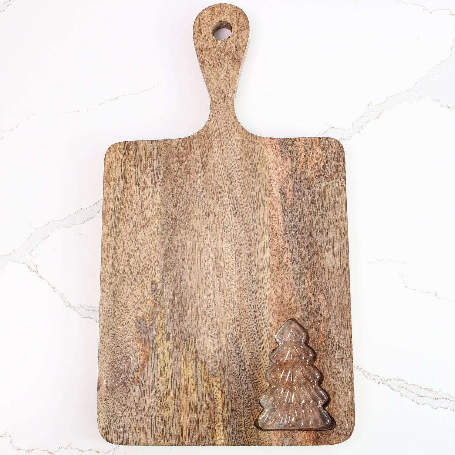 Pine Tree Glass Inset Christmas Board