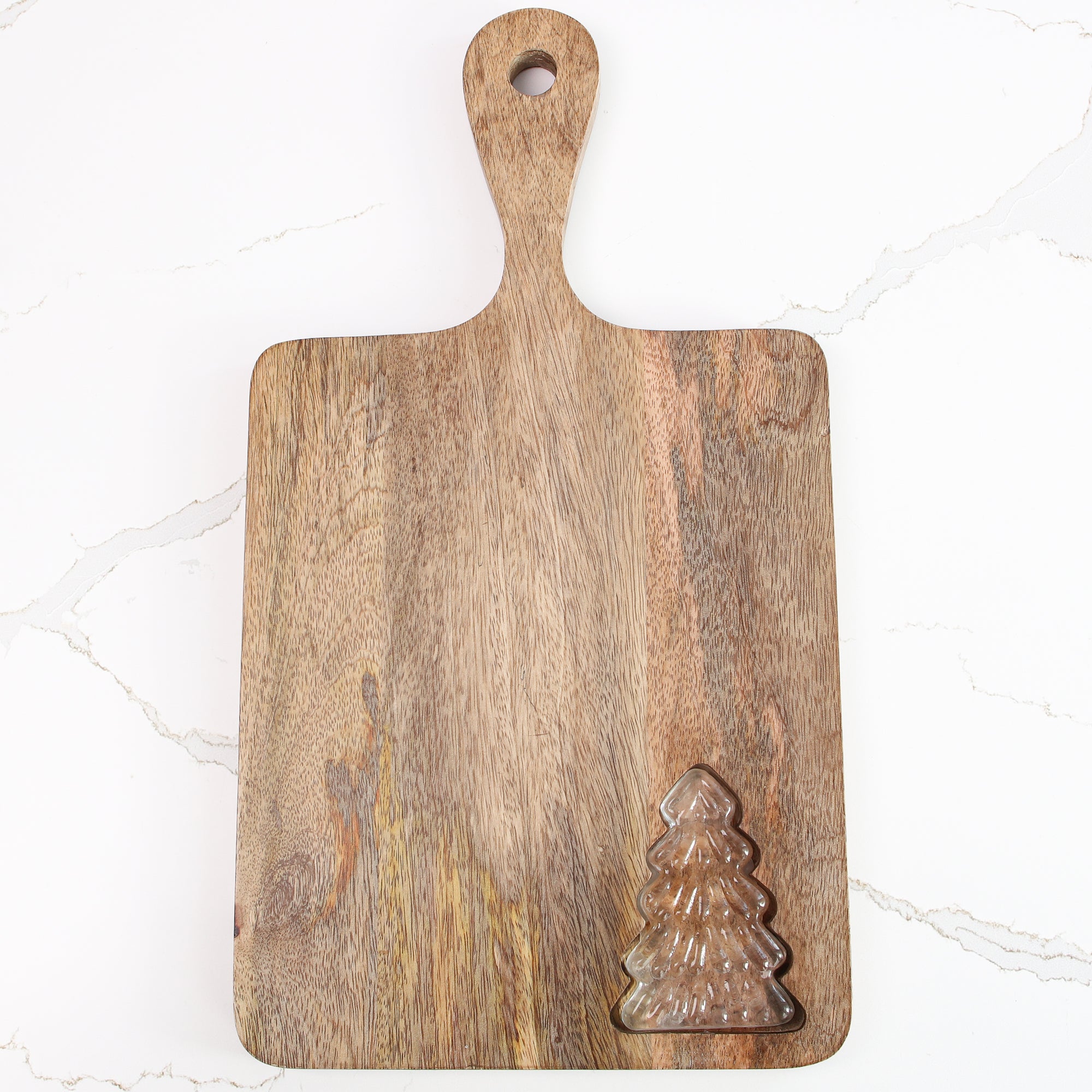 Pine Tree Glass Inset Christmas Board