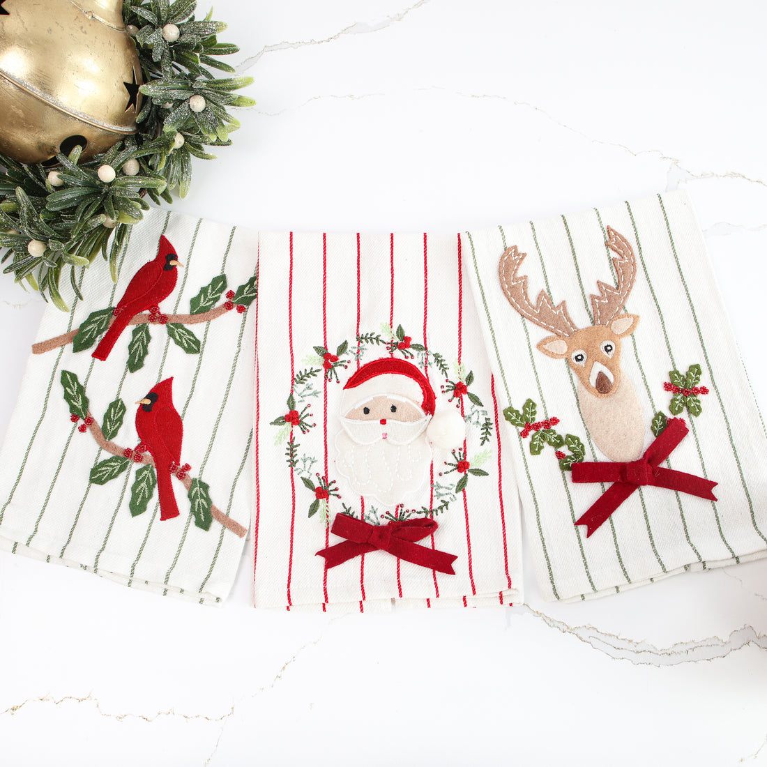 Applique Christmas Towels- 3 Styles