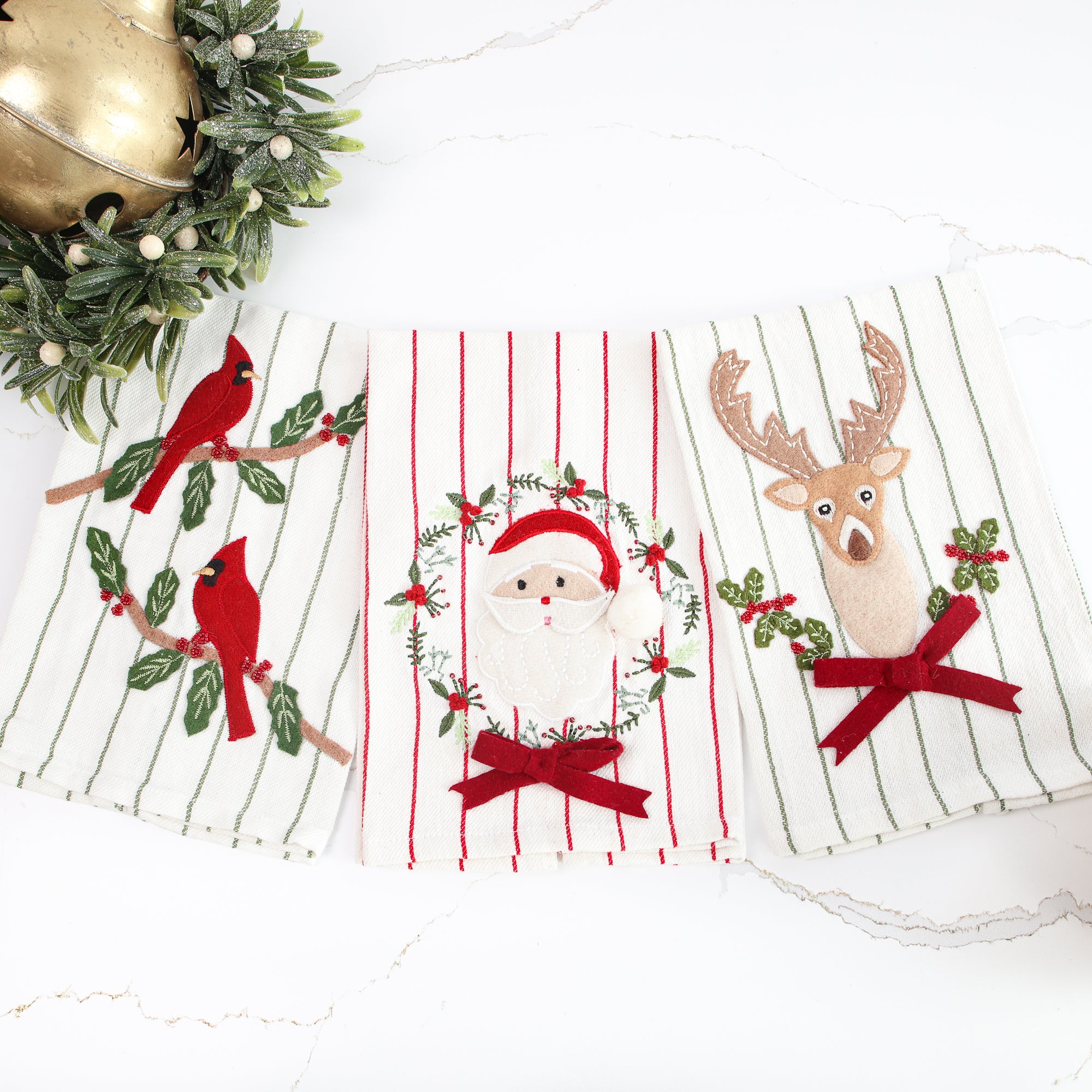 Applique Christmas Towels- 3 Styles