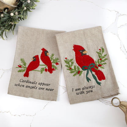 Embroidered Cardinal Towels- 2 Styles
