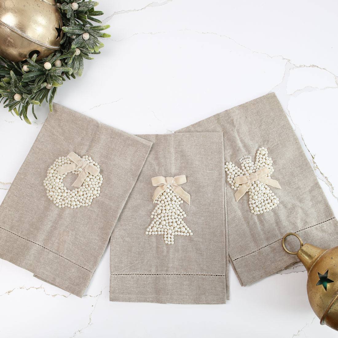 Pearl Christmas Towels- 3 Styles