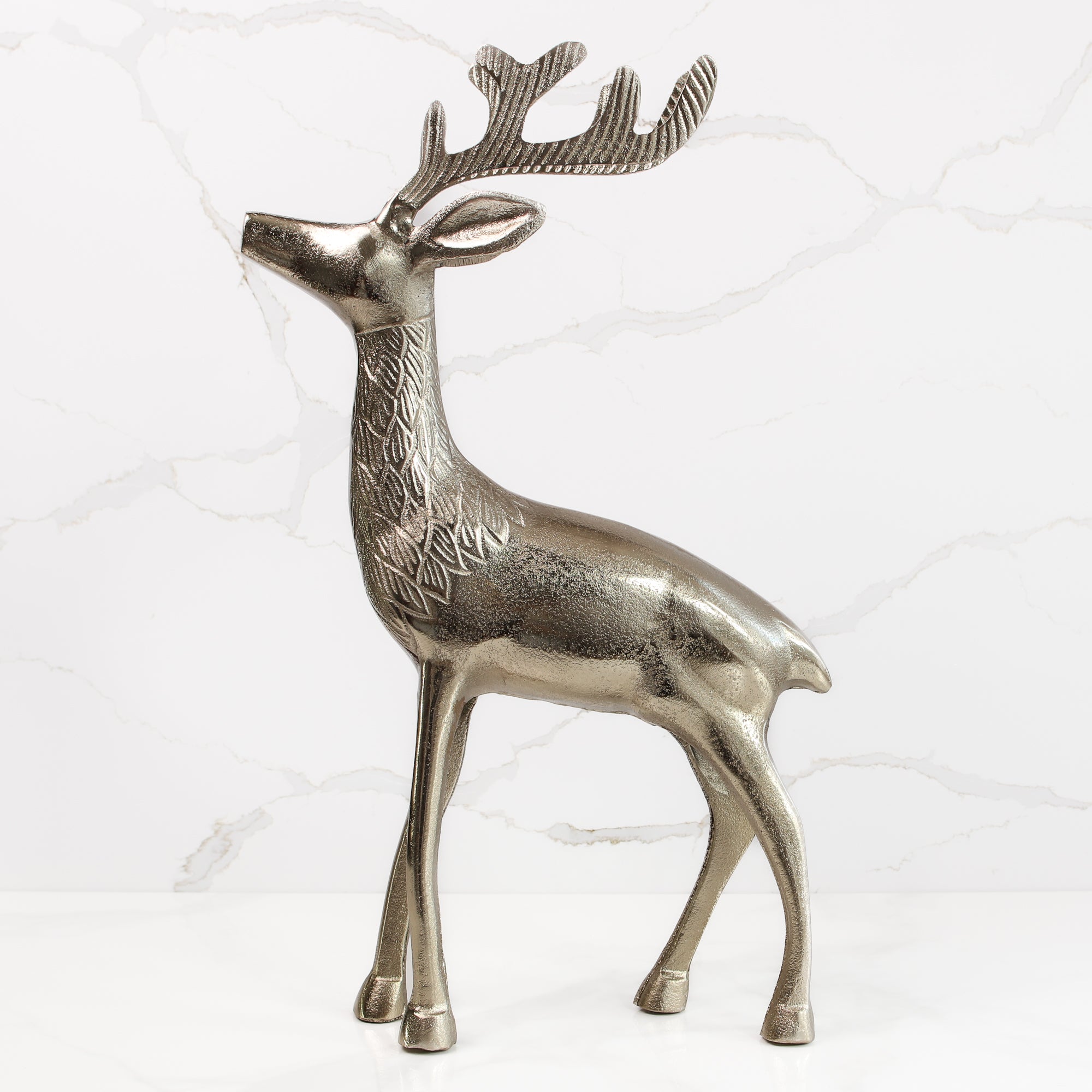 Tall Antique Gold Reindeer